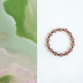 Luhua | Lavender Rose Quartz & Hetian Jade Bracelet – Love & Tranquility